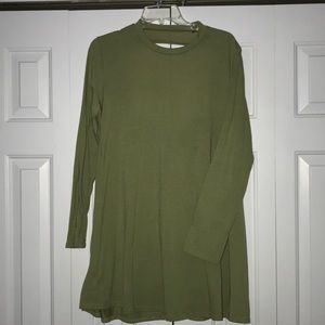 Olive green cotton dress